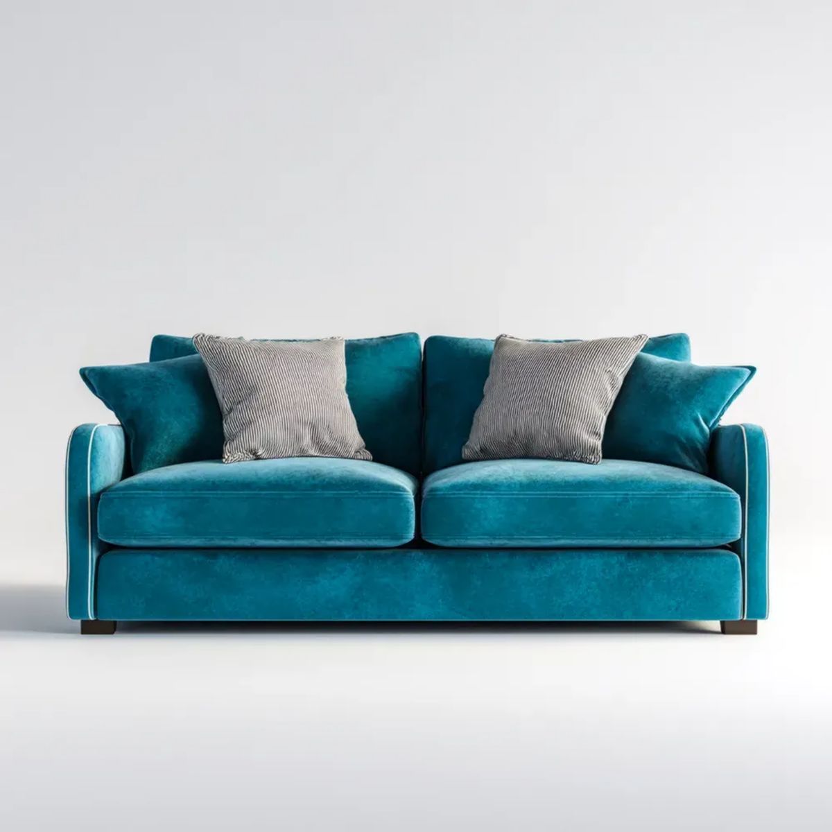 Sofa 2-osobowa turkusowa z tapicerką poliestrową 180 × 88 × 85 cm